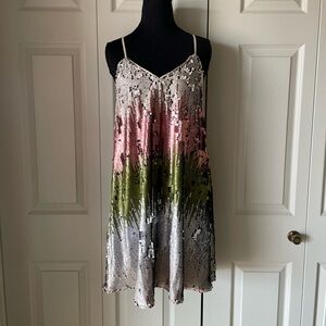 Humble Chic | Ombre sequin strapless party dress. Sparkly. Small. New York
